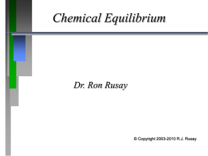 PowerPoint Presentation - Chemical Equilibrium