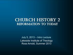 Church History 2 - Lakeside Institute of Theology