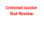 Criminal Justice Test Review