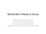 World War II Need to Know