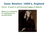 Newton`s second law