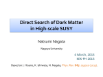 Direct Search of Dark Matter in High