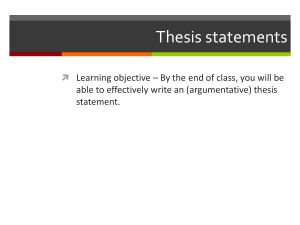 Thesis statements