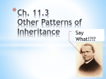 Ch. 11.3 Other Patterns of Inheritance