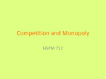 Competition and Monopoly