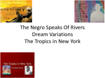 The negro speaks to rivers dream variations the tropics in