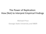 The Power of Replication: How (Not) to Interpret Empirical Findings