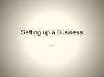 Setting up a Business