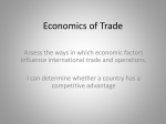 Lesson 8 Economics of Trade