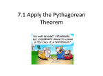 7.1 Apply the Pythagorean Theorem