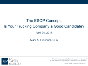 The ESOP Concept: Is Your Trucking Company A