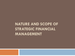 Nature and scope of strategic financial management