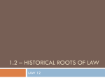 Historic Roots of Law 1