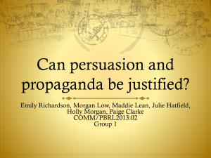 Persuasion and Propaganda