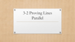 3-2 Proving Lines Parallel