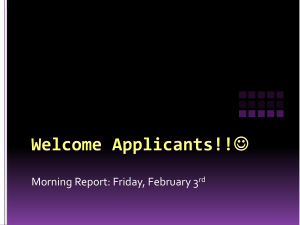 Welcome Applicants!! - LSU School of Medicine