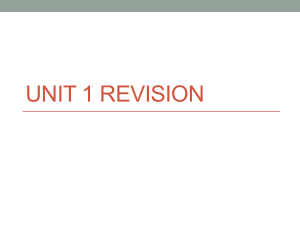 Unit 1 revision - Groby Bio Page