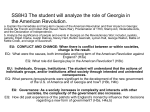 SS8H3 The student will analyze the role of Georgia in the American