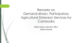 Remarks on Demand-driven, Participatory Agricultural Extension