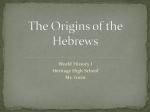 The Origins of the Hebrews