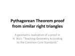 Pythagorean Theorem proof with similar right triangles