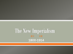 The New Imperialism - Rowan County Schools