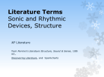 Literature Terms #4: Sonic and Rhythmic Devices, Structure