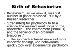 Behaviorism