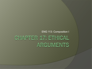 Chapter 17: Ethical Arguments