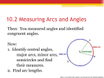 10.2 Measuring Arcs and Angles
