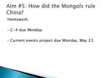 The Mongols - Manhasset Schools