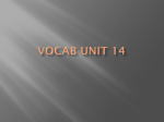 Vocab Unit 14