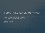 American Romanticism It*s not about love - Tri