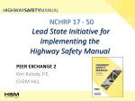 NCHRP 17-50 update - Subcommittee on Safety Management