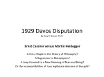 1929 Davos Disputation - The Dallas Philosophers Forum