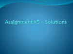 Assignment #2 Solutions