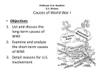 TSU-The Causes of WWI