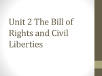 Unit 2 The Bill of Rights and Civil Liberties - NEHSHomework