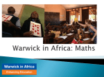 Maths - Warwick in Africa: Participants