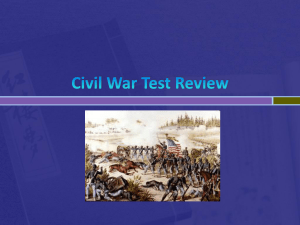 Civil War Test Review