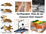 Earthquakes: How do we measure their impact?
