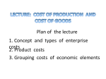 cost of production and cost of goods