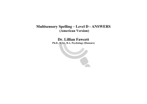 Multisensory Spelling – Level D