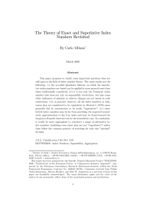 The Theory of Exact and Superlative Index Numbers Revisited