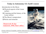 Today in Astronomy 111: Earth`s moon