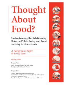 Thought about Food? - Government of Nova Scotia