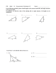 FPC Math 10 Trigonometry Worksheet #5 Name