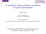-1.5cm A Geometric Theory of Phase Transitions in Convex