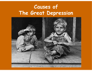 Causes of The Great Depression