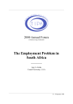 The Employment Problem in South Africa